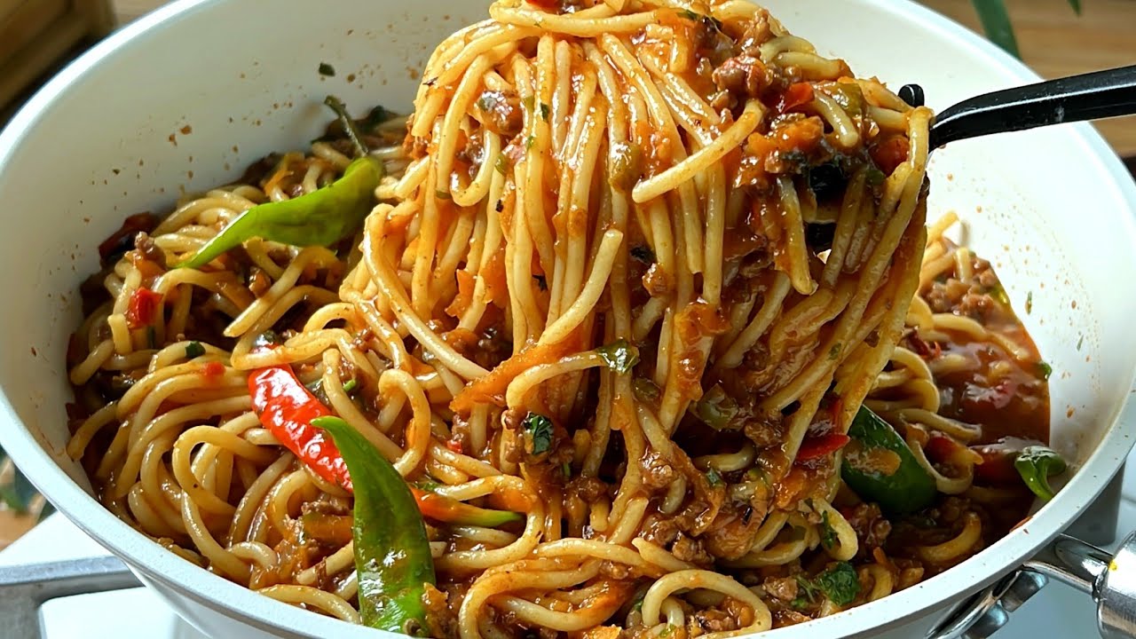 وصفتي الخطيييرة والسريه😍في طبخ المكرونه سباغتي ألذ طعم 😋 وصفه شتويه مشبعه👌