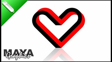 How to make 3D swirl heart design | 3d heart design in coreldraw | Coreldraw tutorial | Heart