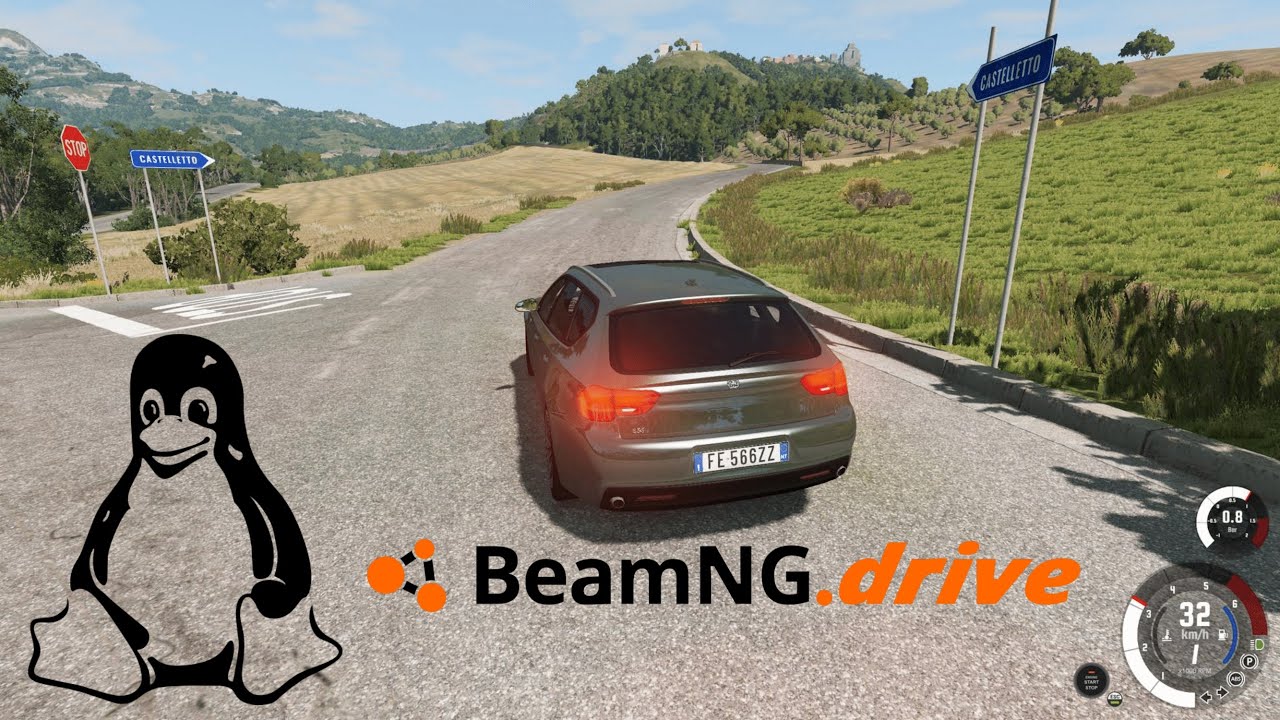 BeamNG.drive i testy Matki z dzieckiem na Linuxie - YouTube