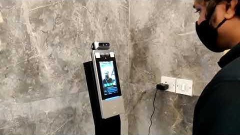 Face recognition access control with digital temperature measurement