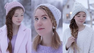 Hairstyles to wear with a Beanie | Winter Hairstyles by Mia & Linda 35,984 views 7 years ago 5 minutes, 17 seconds