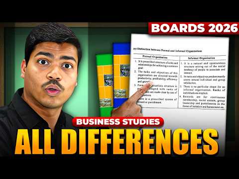 All Differences In Business Studies | One Shot | Must Do Before Class 12 Board Exam 2026.