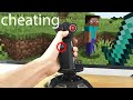 I played Minecraft with a JOYSTICK for an Unfair Advantage...
