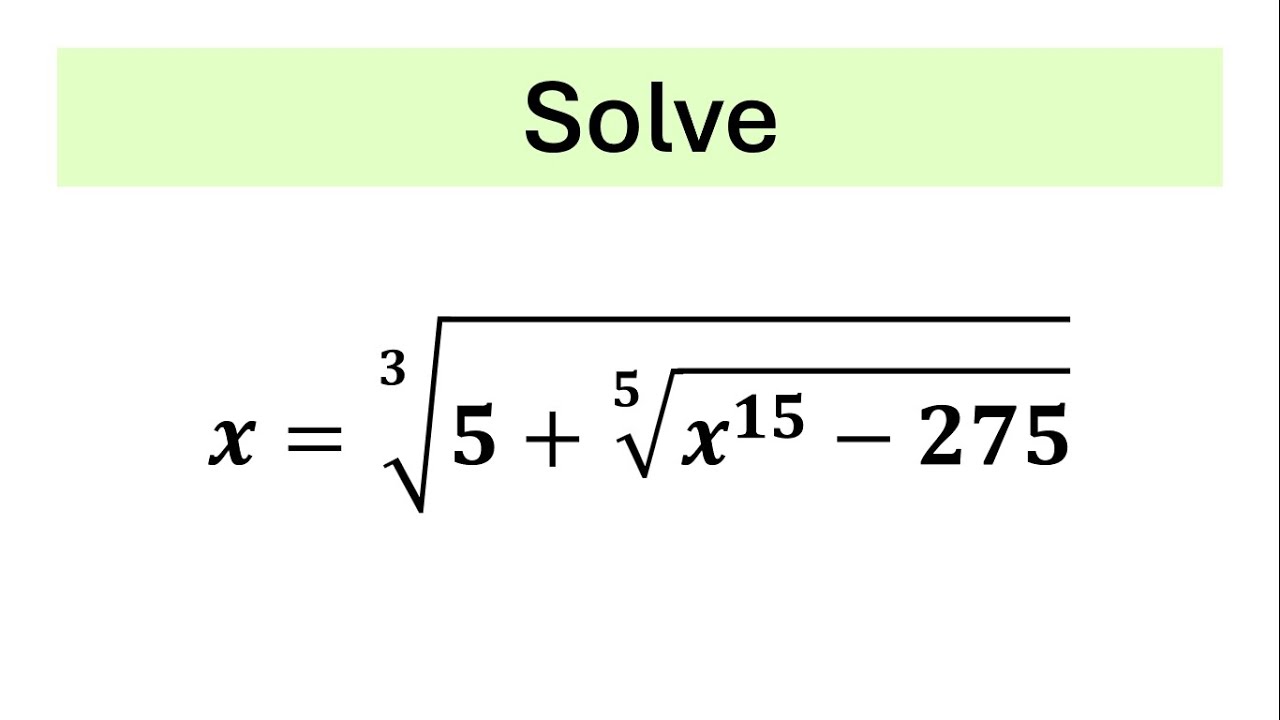 Интригующая задача по решению радикальных уравнений | Попробуйте!