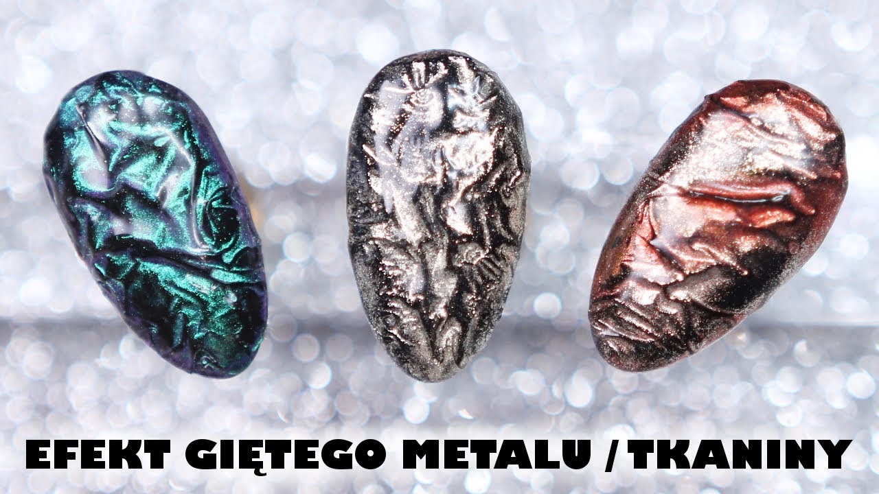 Efekt Giętego Metalu / Tkaniny - łatwe zdobienie hybrydowe * Candymona