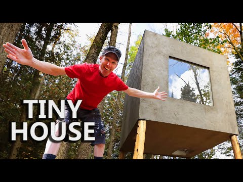 Building &rsquo;The Forest Cube&rsquo; | Tiny 64 sq ft. House on Stilts