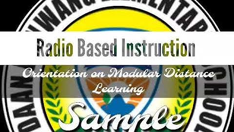 Radio Based Instruction Orientation Sample