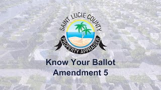 Know Your Ballot - Amendment 5