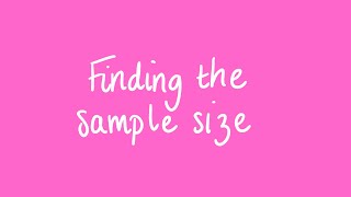 Finding the sample size | Unit 3 and 4 VCE Maths Methods