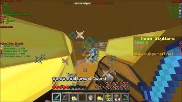 #250 CubeCraft Hacker Team Skywars 1.8 Rietje12 [Fly hacks, Kill aura] BANNED
