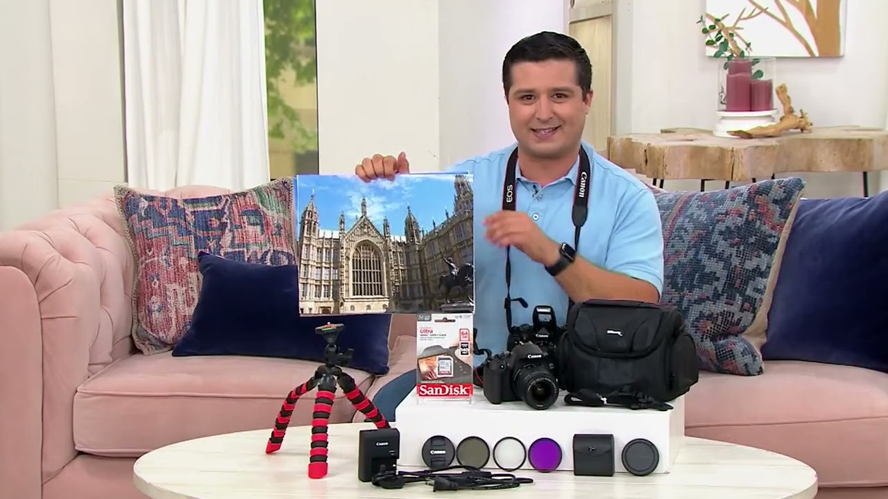 Canon EOS 2000D Rebel T7 DSLR Camera with 18-55mm Lens Bundle on QVC