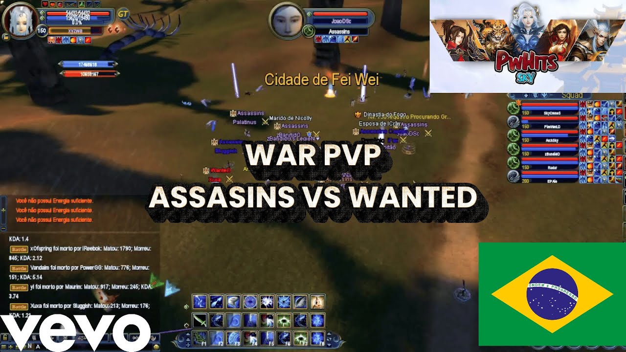 [ PW HITS SKY ] WAR ASSASINS VS WANTED | PERFECT WORLD HITS SKY 1.5.0 NOCASTING BRASIL SERVER