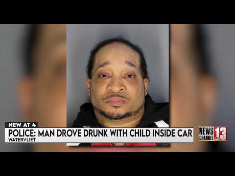Man arrested for DWI in Watervliet with child in car - YouTube