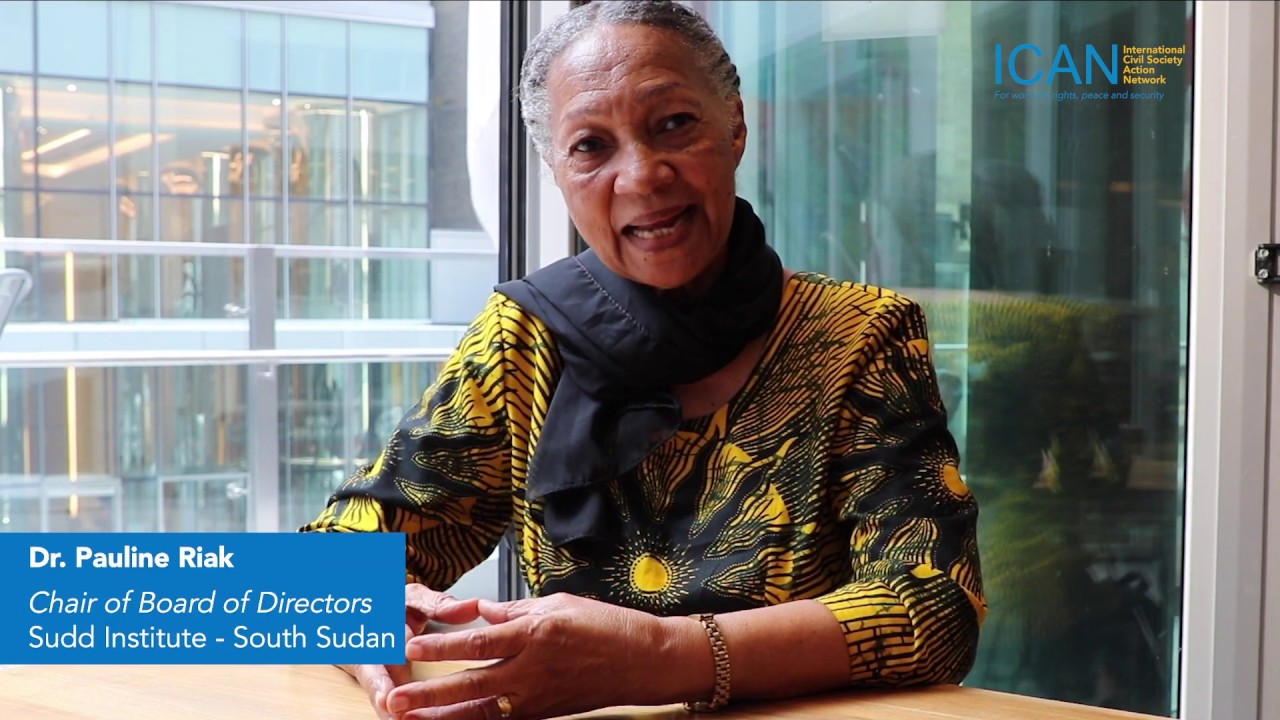 Pauline Rakis ICAN's WASL partner, Dr. Pauline Riak, on Women's Role in Peace ...