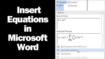 How to Insert Equations in Microsoft Word - how to create or insert equation in microsoft word