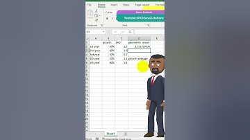 Calculate geometric mean in excel | calculate growth average | Excel