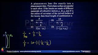 BITSAT 2015 | Physics | Q27  Ray Optics   Curved Surface Refraction and Lenses