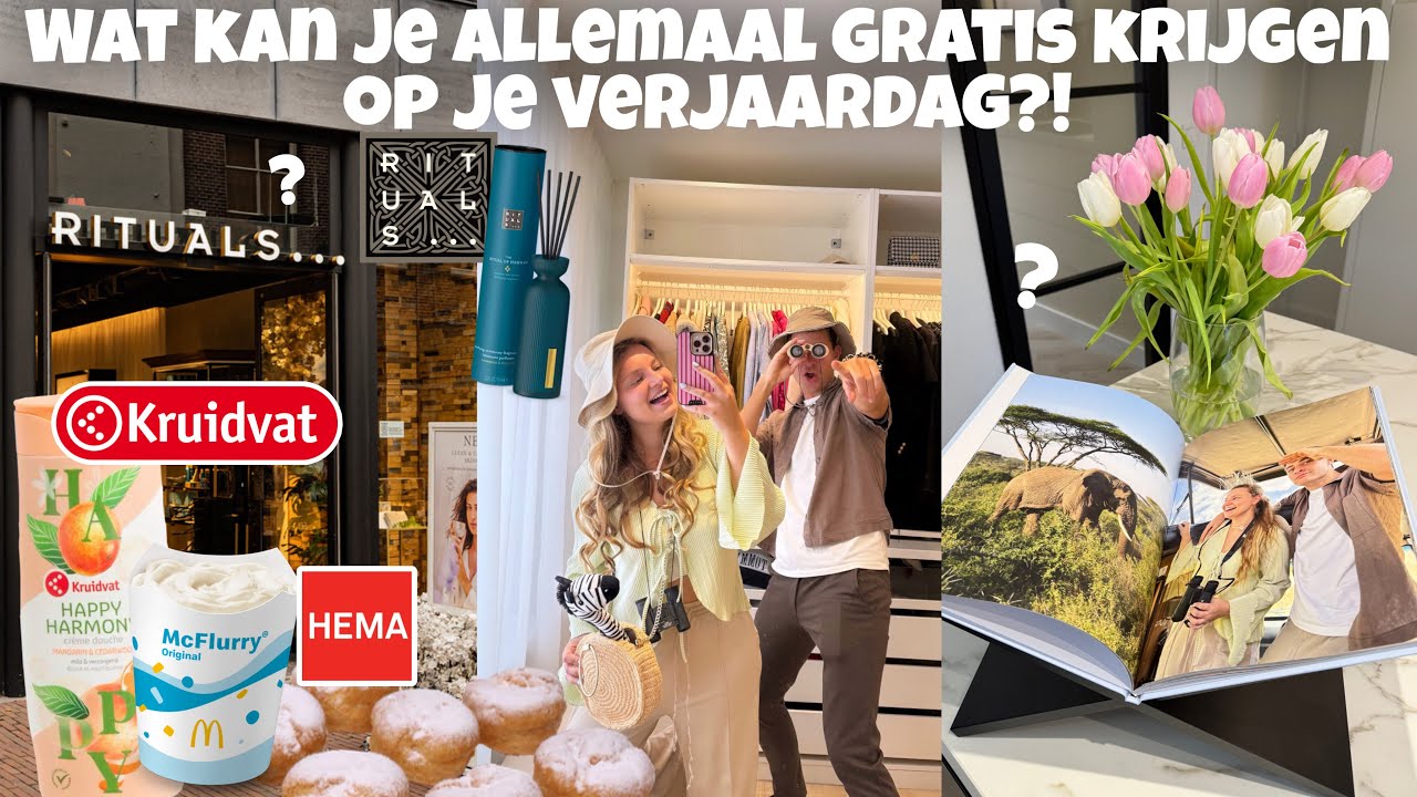 WAT KAN JE ALLEMAAL GRATIS KRIJGEN OP JE VERJAARDAG?! | Joyce Rikken