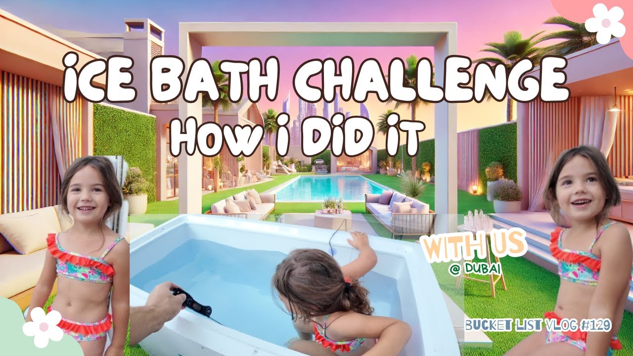 Frozen Fun: Completing the Ice Bath Challenge @Home, Dubai | Kids Activities Dubai Vlog