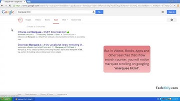 Google Easter Egg: "marquee html"