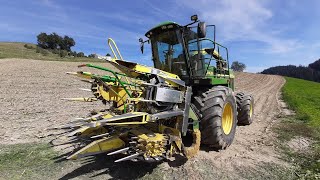 Volles Rohr Maishäckseln mit John Deere 6850 | Kemper 345 | Aebi TP 460