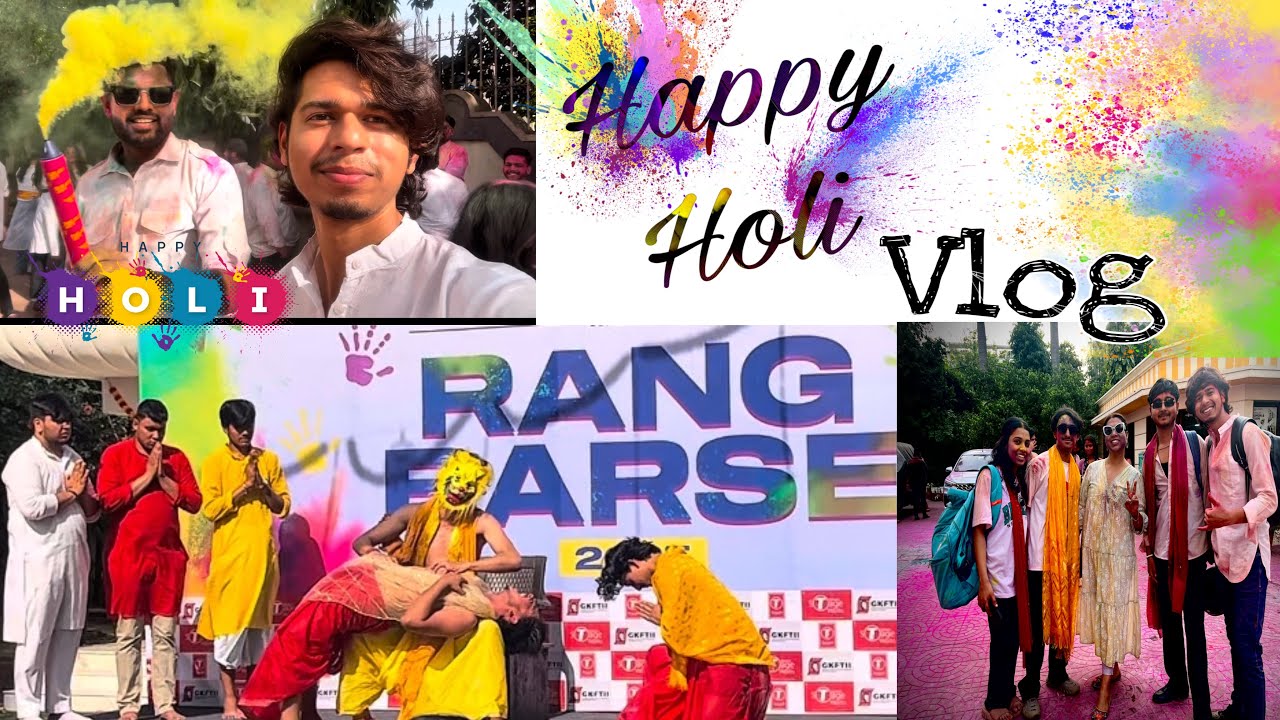 Holi Event At Campus 🥳❤️🎉🎉….#holi#celebration#campus#harshpachauri#vlog#youtube