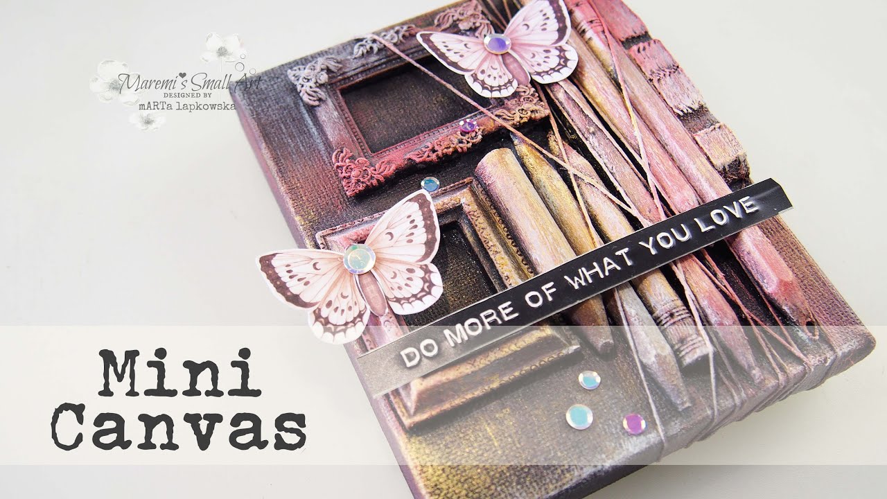 Recycling Trash on Mini Mixed Media Canvas ️ Maremi's Small Art - YouTube