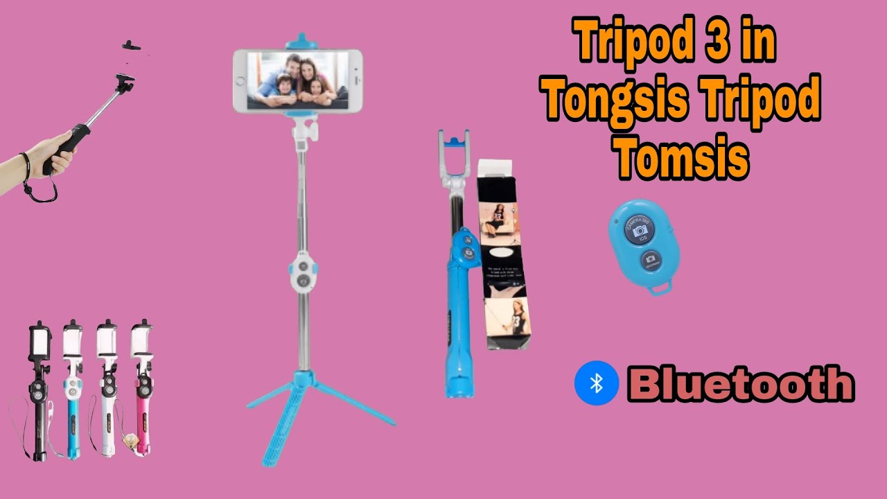 Tongsis Tripod 3 in / Tripod Tongsis Tomsis Bluetooth Wireless