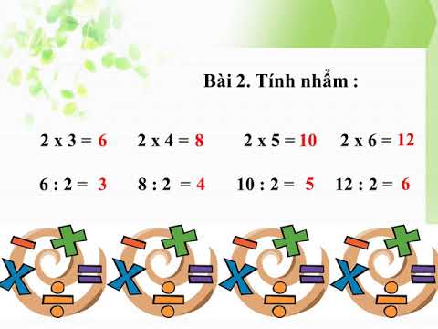 Lớp 2_Tuần 23_Toán_Bài: Số bị chia Số chia Thương