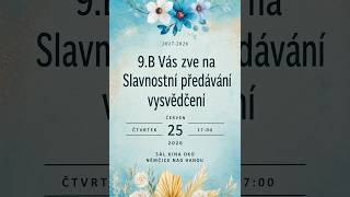 Slavnostní předávání vysvědčení - 9.B - ZŠ Němčice nad Hanou 2017-2026