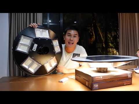Mr Plug review: โคมไฟถนนโซล่าเซลล์ UFO 8,000W Square Light ไฟถนนโซล่าเซลล์ พลังงานแสงอาทิตย์100%