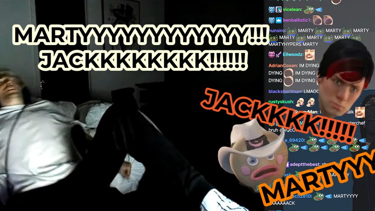 xQc Marty and Jack Yelling each other cause their Voice is too far