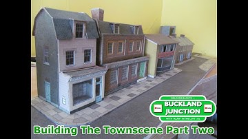 Buckland Junction loft model railway 219. More work on the townscene up above the station. Part Two.