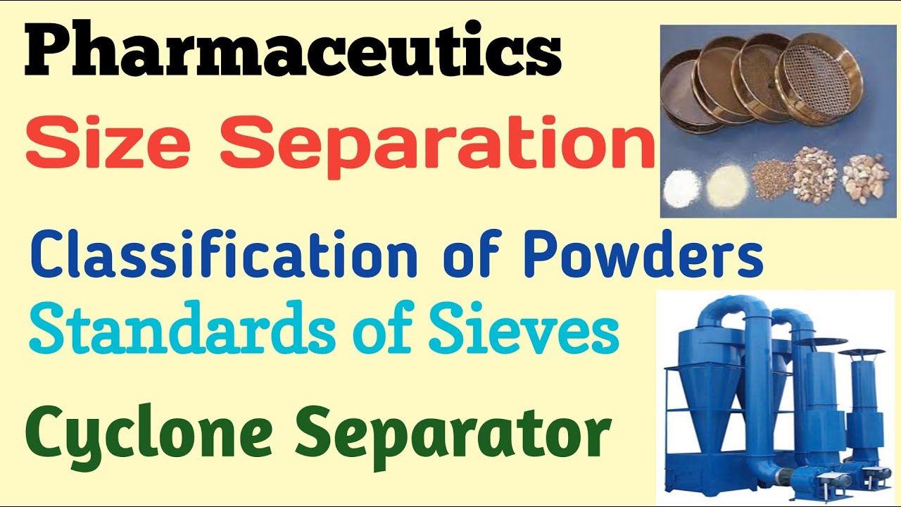 Powder Size Classification Size Separation_Classification of Powders as per IP_Standards of Sieve ...