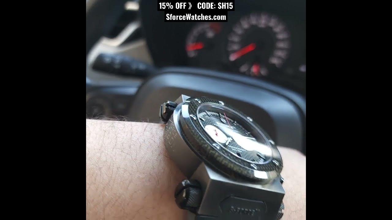 SFORCE WATCH MERCURY 50MM CARBON 15 OFF 》 CODE SH15