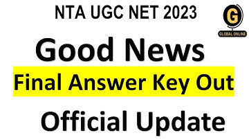 NTA UGC NET 2023  Official Update Final Answer Key Out