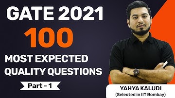 100 MOST EXPECTED QUALITY QUESTIONS for GATE 2021 | Part-1 | GATE 2021 Civil Engineering