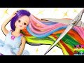 リカちゃん メルちゃん おもちゃの美容室でヘアカットに三つ編みでヘアアレンジ♪エクステで大変身！つばさちゃんに服を借りるよ♪おもちゅーぶ