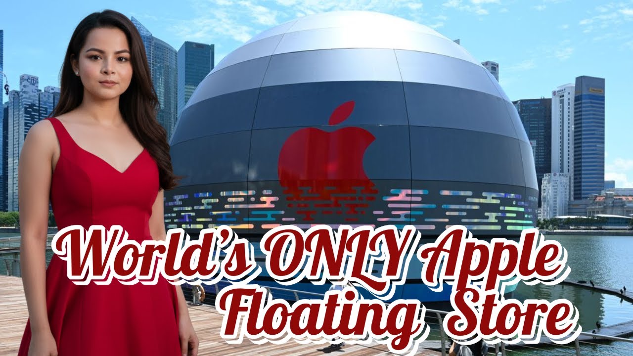 This Apple Store FLOATS on Water 🤯|  Paani par Apple Store? | World’s ONLY Apple Floating Store 🌊🍎