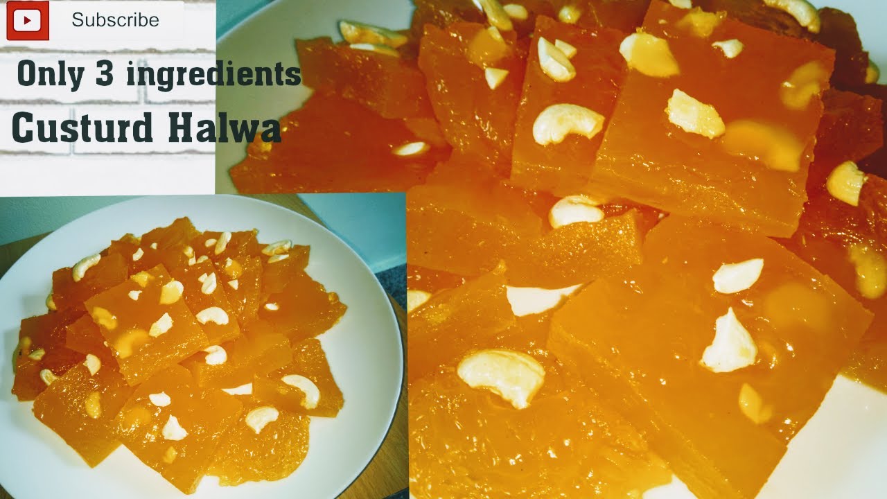 Custurd Halwa Only 3 ingredients se bnaye ye Halwa Easy simple halwa recipe. YouTube