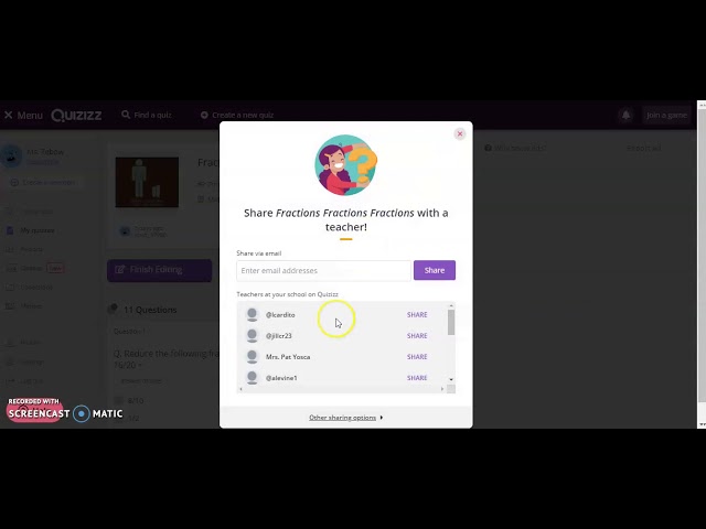 Quizizz - Share A Link To Your Quizziz - Youtube