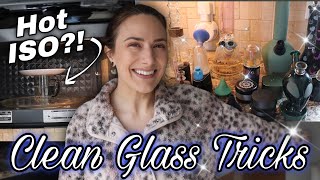 SESH & CLEAN 🧼 ALL MY GLASS & GRINDERS 🫧 | testing stoner cleaning hacks