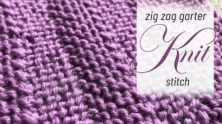 Easy Zig Zag Knitting Pattern Garter Stitch (Continental Style)✨