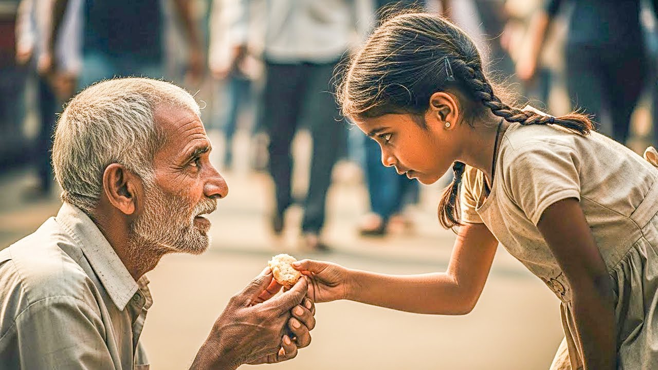 भिखारी बने अरबपति को दुनिया ने ठुकराया, लेकिन एक लॉटरी वाली बच्ची ने अपना खाना खिलाया।