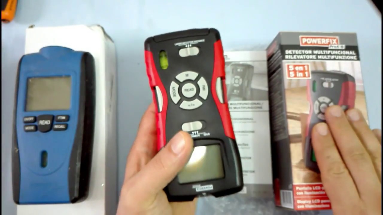 TELEMETRO Rilevatore Multifunzione Powerfix Profi distanza metalli cavi ...