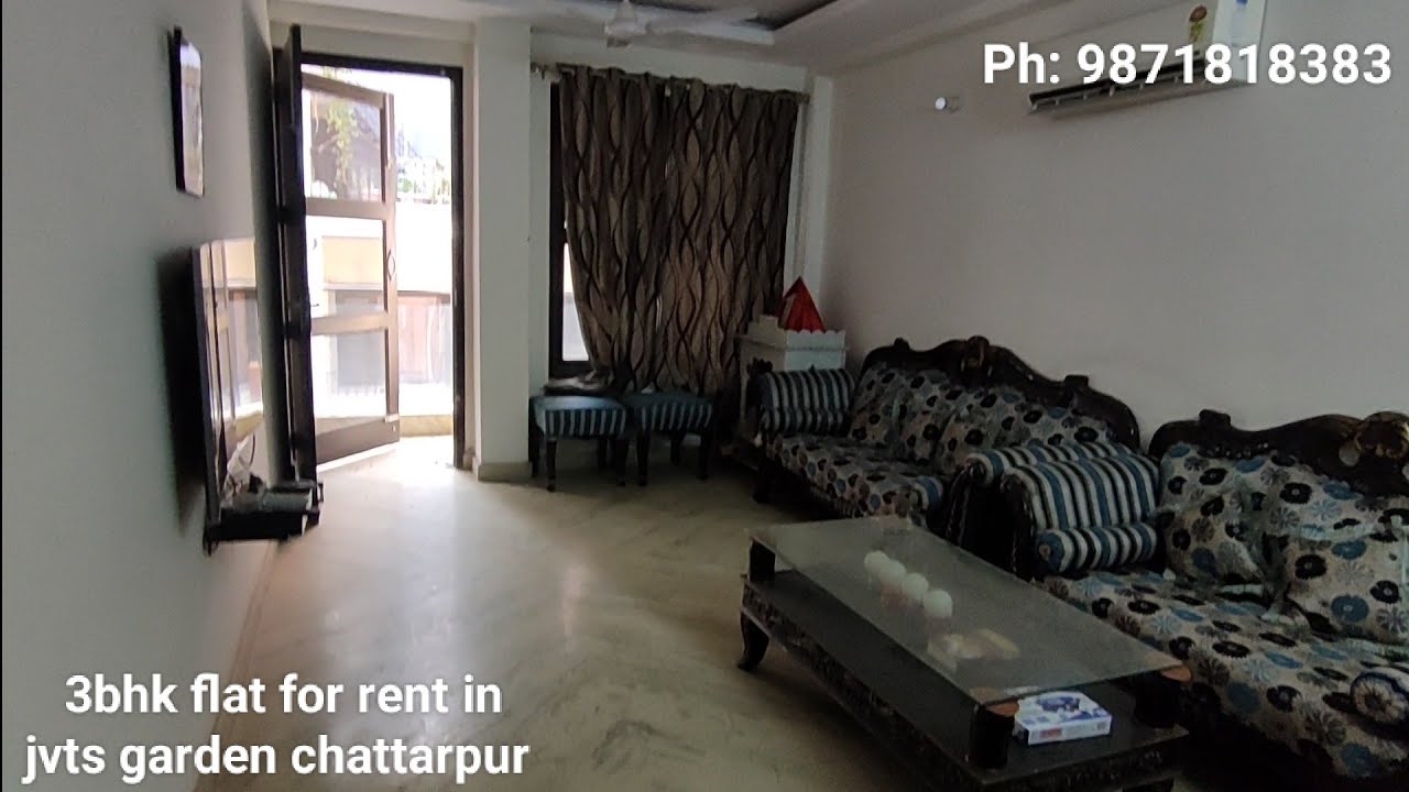 3bhk flat for rent in jvts garden chattarpur I south Delhi YouTube