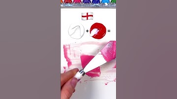 What color do mixed flags make? #part 3 #paintmixing #colormixing #satisfyingart #tappingsounds