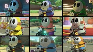 Mario Kart 8 Deluxe - All 9 Shy Guy Colors Gameplay (Online)