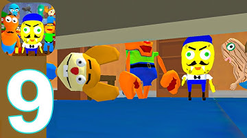 Sponge Neighbor Escape 3D New Update Gameplay Walkthrough Part 9 (IOS/Android)