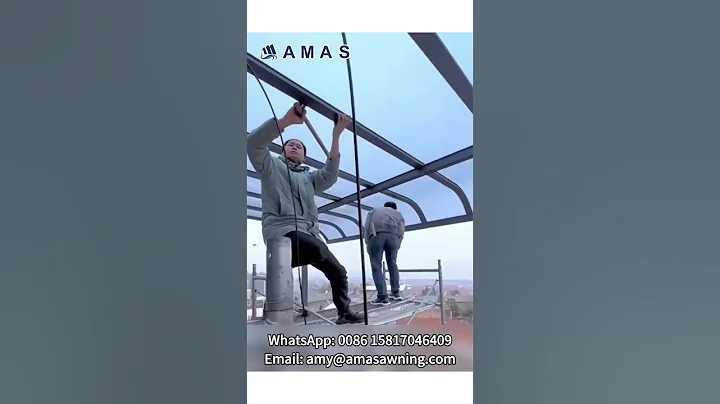 Amas Customized Manual Sun Shades Outdoor Awnings Canopy Patio Roof Cover Retractable Awning